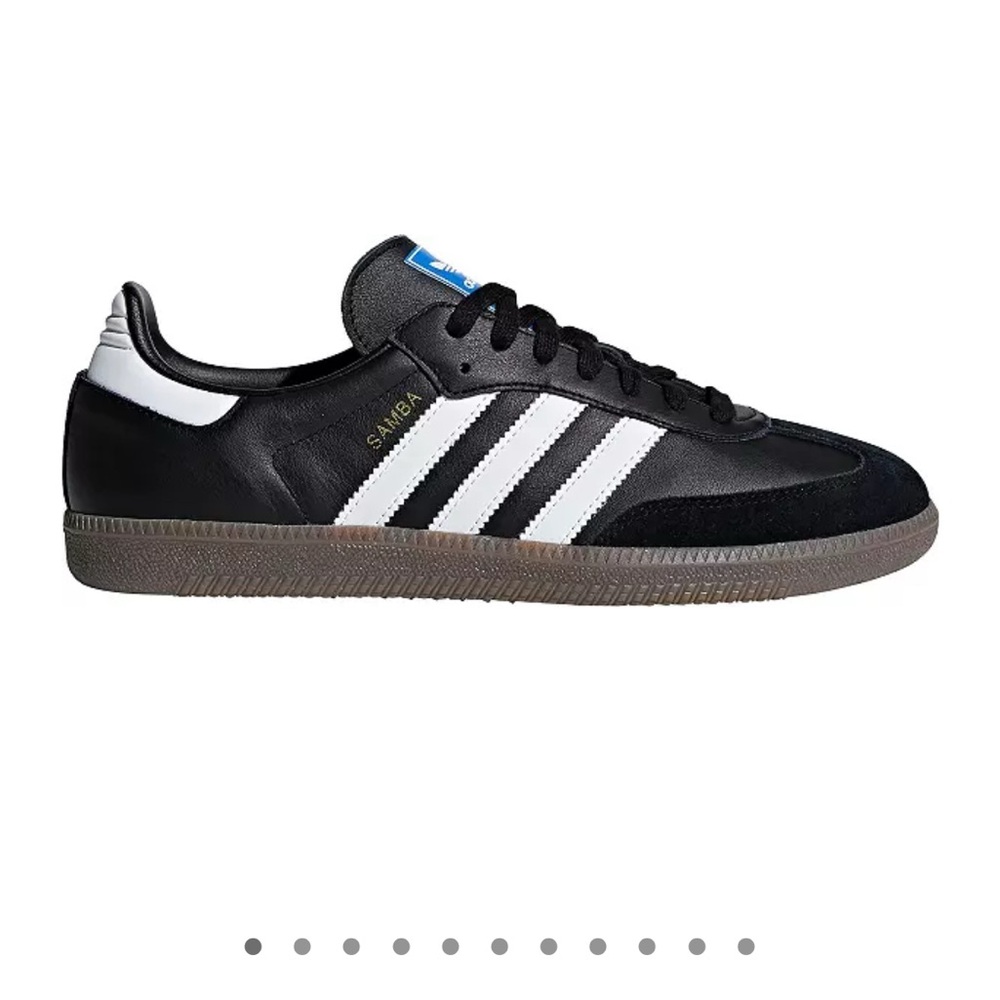 Men’s Adidas Samba Sneaker Black and White Size 12